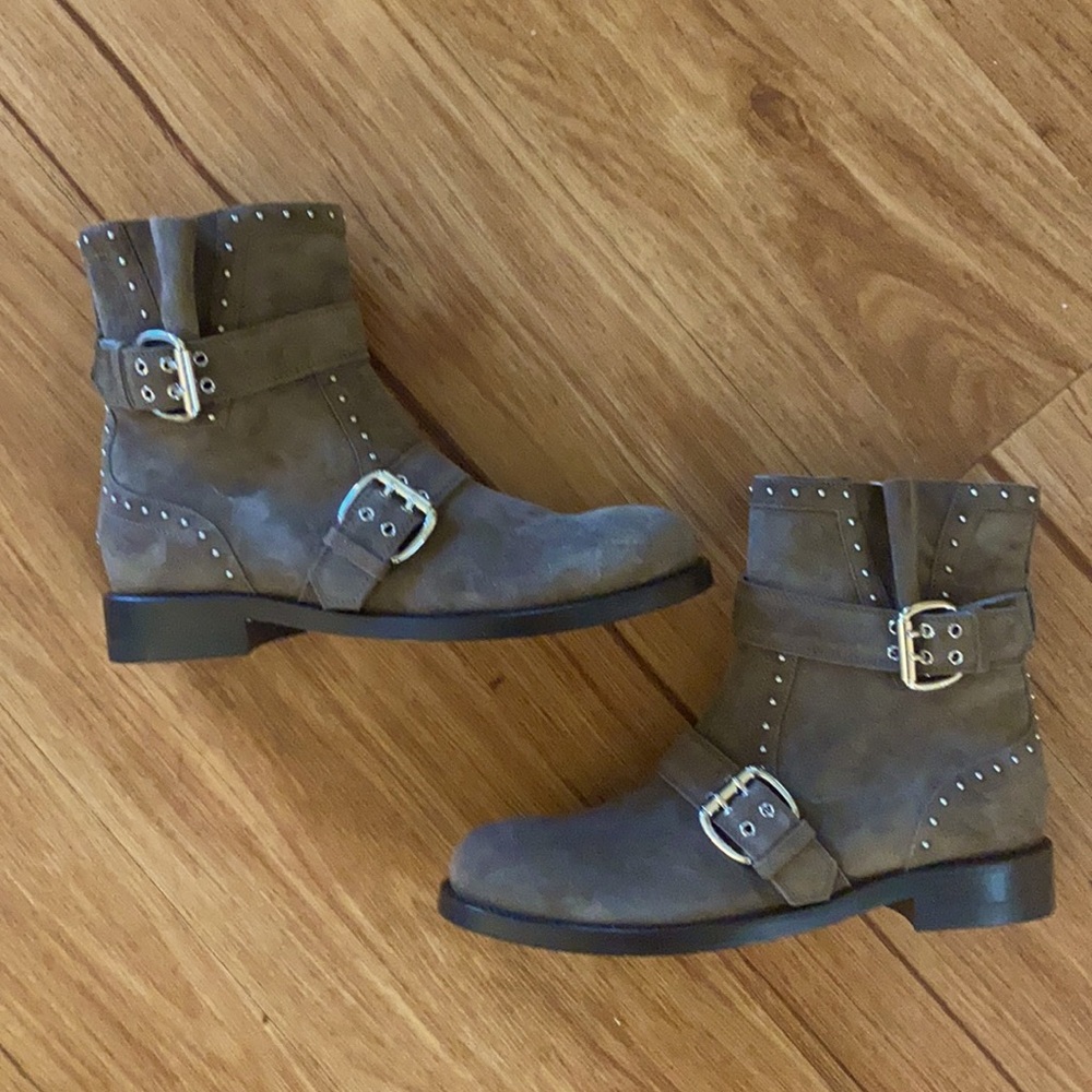 JIMMY CHOO Winter YOUTH II Biker Boots size 38.5/US8 NEVER WORN!